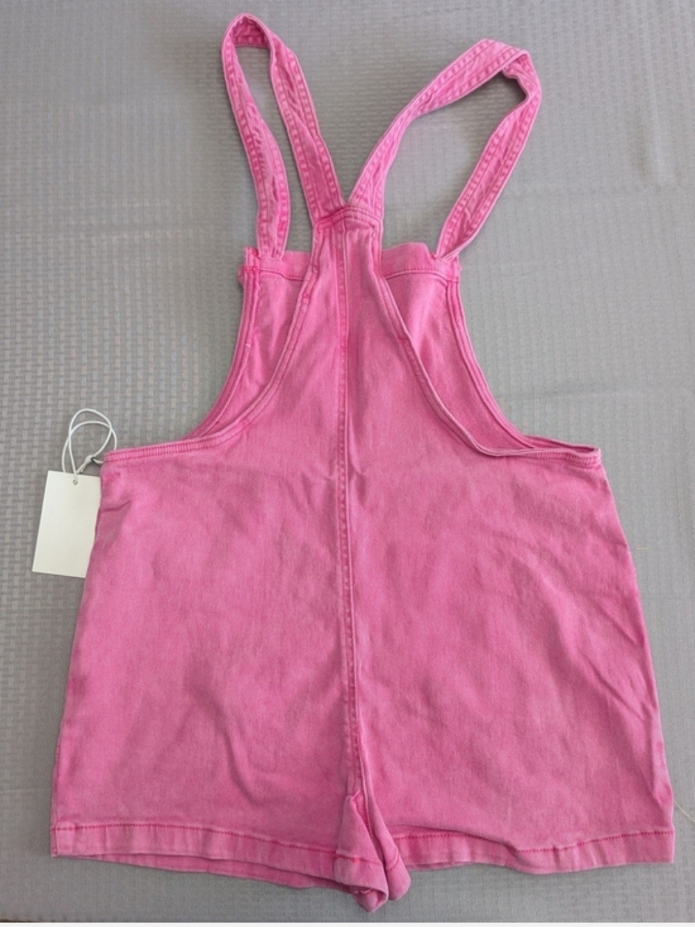 Zenana Mineral Wash Knot Strap Hot Pink Romper Summer Jumpsuit S, M  NWT - Picture 5 of 8